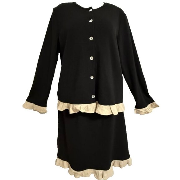 Krisabelle Skirt Suit SZ Medium Quiet Luxury Chic 3 Piece Set Italy Inspired - Picture 7 of 12